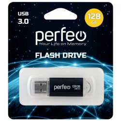 Perfeo USB 128GB C14 Black metal USB 3.0