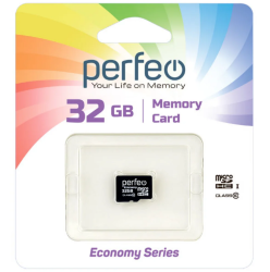 Perfeo microSD 32GB High-Capacity (Class 10) без адаптера Economy Series