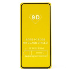 Стекло 9D "Full glue" для Samsung A525 Galaxy A52, тех.упаковка (желтая подложка)