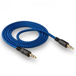 AUX кабель 3,5 * 3.5 WALKER WCA-205 в пакете синий