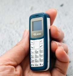 Мобильный телефон Olmio A02 blue (1 Sim, microSD, Bluetooth, FM, 280 mAh)