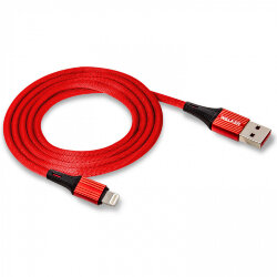 USB кабель на iPhone 5 WALKER C705 красный 3.1A*