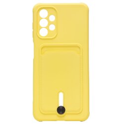 Накладка SC304 Samsung A135 Galaxy A13 с визитницей (yellow)