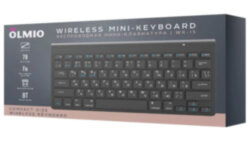 Клавиатура Olmio WK-15, беспроводная, поддержка Bluetooth, компактная, черная
