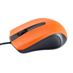 Мышь проводная Perfeo RAINBOW, 3 кнопки, черно-оранжевая