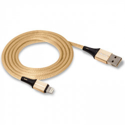 USB кабель на iPhone 5 WALKER C705 золото 3.1A*