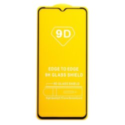 Стекло 9D "Full glue" для Samsung A14, тех.упаковка (желтая подложка)