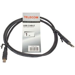 Кабель Telecom USB - MiniUSB, 1,0 метр черный