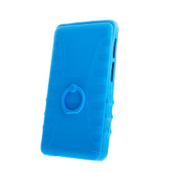 Накладка универсальная силиконовая СЛАЙДЕР с кольцом 4,0"- 4,5" голубая