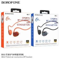 Гарнитура BOROFONE BE63 Talent Bluetooth 5.2, вакуумная, оранжевая