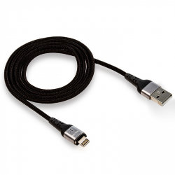 USB кабель на iPhone 5 WALKER C970 магнитный, быстрый заряд 30W, черный 3.3A
