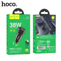 АЗУ HOCO Z52, 1*PD20W + 1*USB QC3.0 + кабель Type-C, прозрачный корпус, black