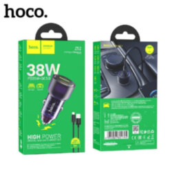 АЗУ HOCO Z52, 1*PD20W + 1*USB QC3.0 + кабель Type-C, прозрачный корпус, purple