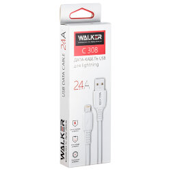 USB кабель на iPhone 5 WALKER C308 белый