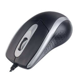 Мышь проводная Perfeo TOUR, USB, 3 кнопки, черно-серебристая