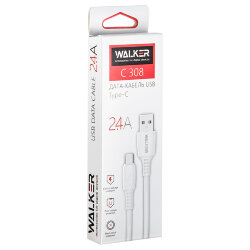 Кабель USB - Type-C WALKER C308 белый