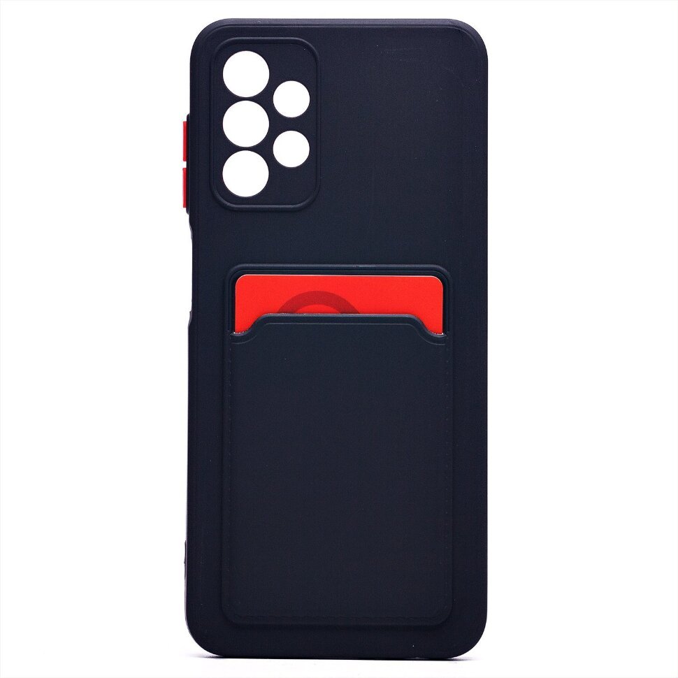 Накладка SC315 Samsung A135 Galaxy A13 с визитницей (black)