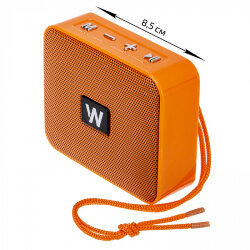 Колонка WALKER WSP-100, Bluetooth, 5Вт*1, TWS синхронизация, оранжевая