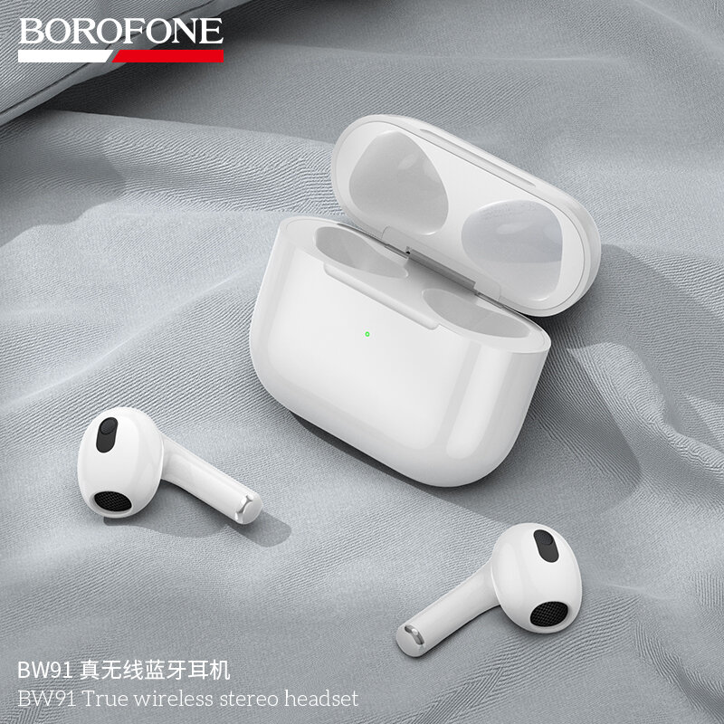 Наушники Bluetooth BOROFONE BW91 True TWS, белые