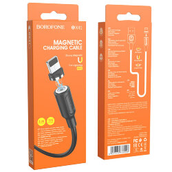 Кабель USB - Lightning Borofone BX41 Amiable Magnetic 1М черный