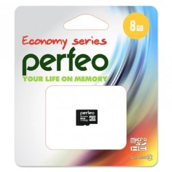Perfeo microSD 8GB High-Capacity (Class 10) без адаптера Economy Series