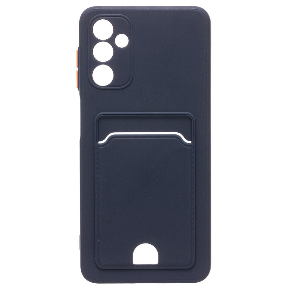 Накладка SC315 Samsung A047 Galaxy A04s с визитницей (dark blue)