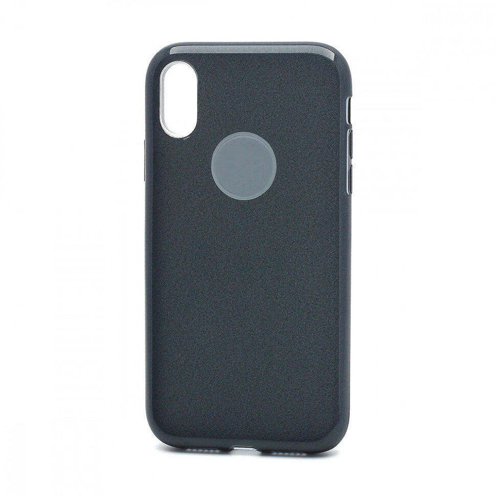 Накладка SC097 БЛЕСТКИ 3в1 iPhone XR (black)