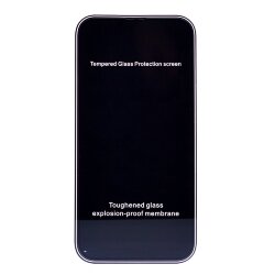 Стекло ПРИВАТ антишпион 2,5D "Full glue" с рамкой для Apple iPhone 13 mini черное, тех.упаковка