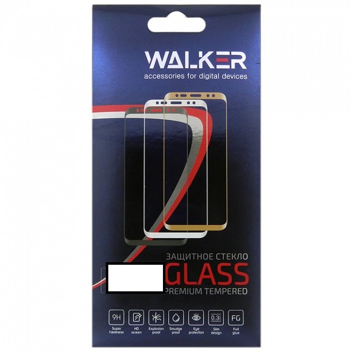 Стекло 2,5D "Full glue" с рамкой для Huawei P20 Lite черное, WALKER
