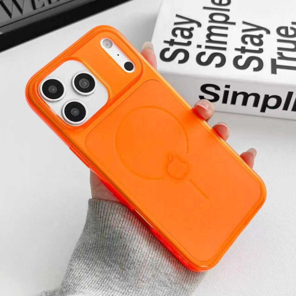 EMILY Силикон 2.0mm для iPhone 16 Pro MAX оранжевый