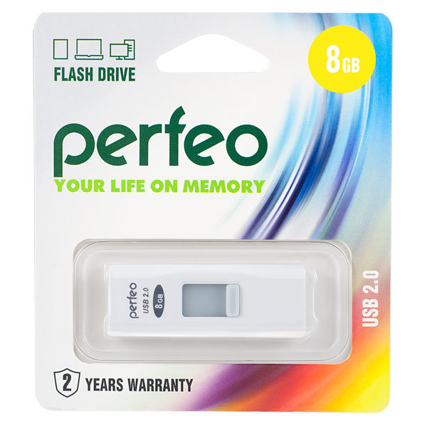Perfeo USB 8GB S02 White