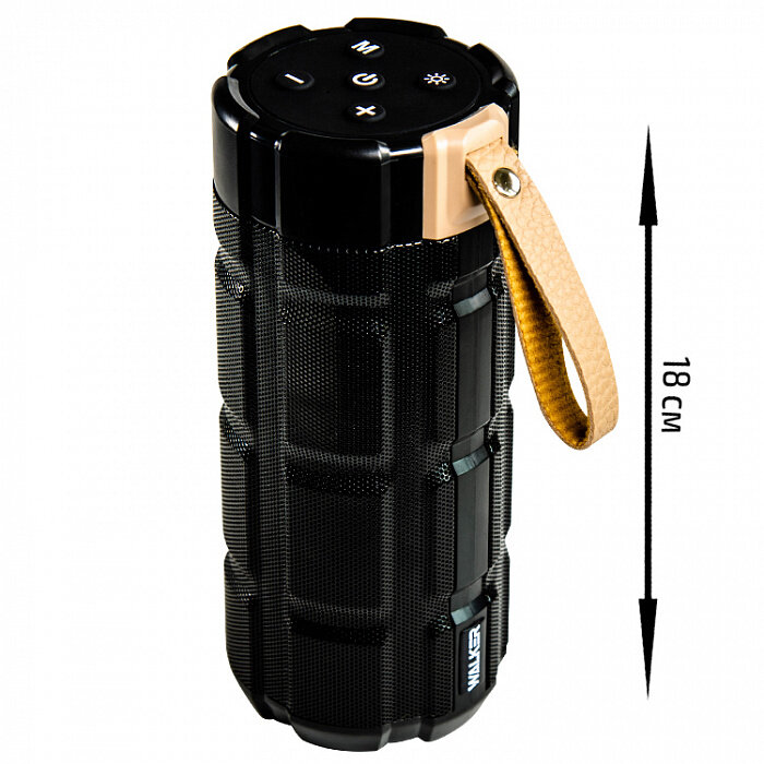 Колонка WALKER WSP-170, Bluetooth, 5Вт*2, черная