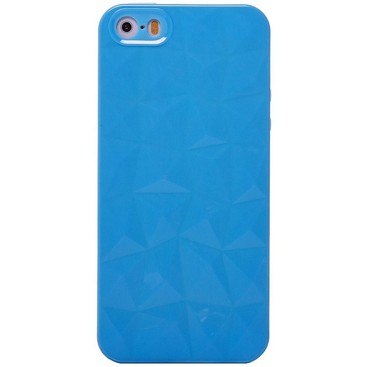 Накладка SC072 Призма глянцевая iPhone 5 голубая