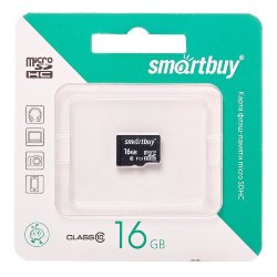 SmartBuy microSD 16GB High-Capacity (Class 10) без адаптера