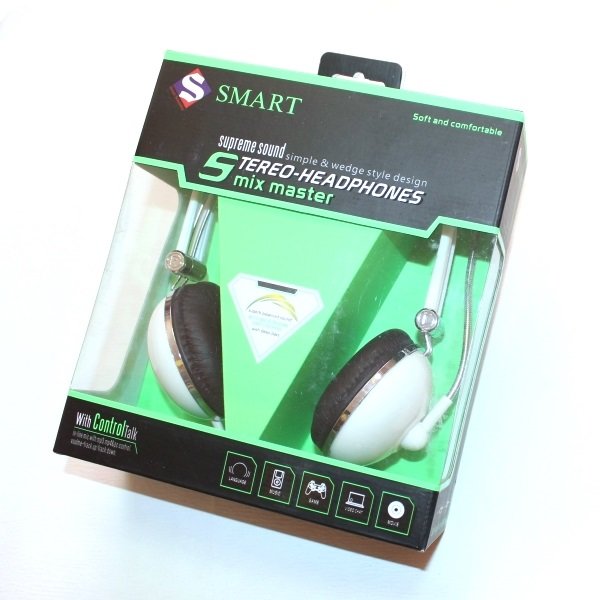 Наушники MK-960 SMART с микрофоном белые