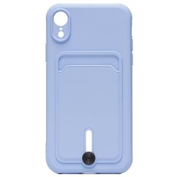 Накладка SC304 для Apple iPhone XR с визитницей (light violet)