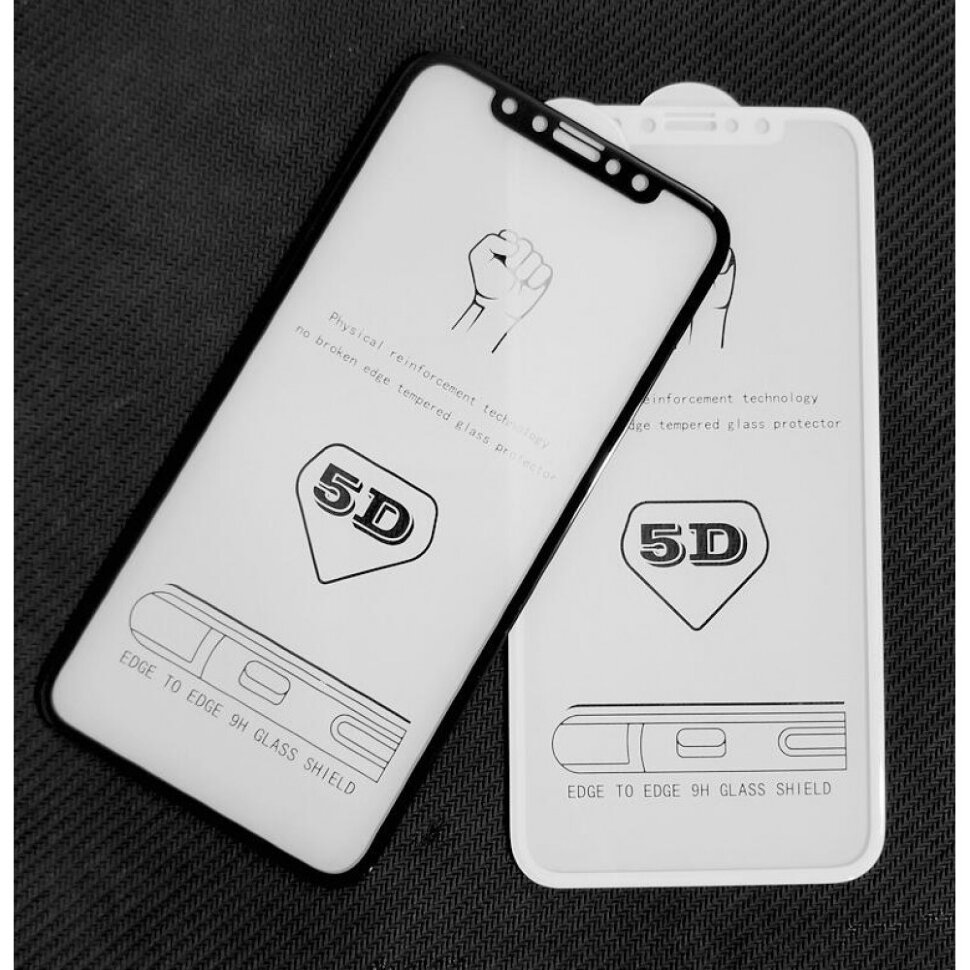 Стекло 5D "Full glue" с рамкой для Apple iPhone 12/12 Pro черное, тех.упаковка