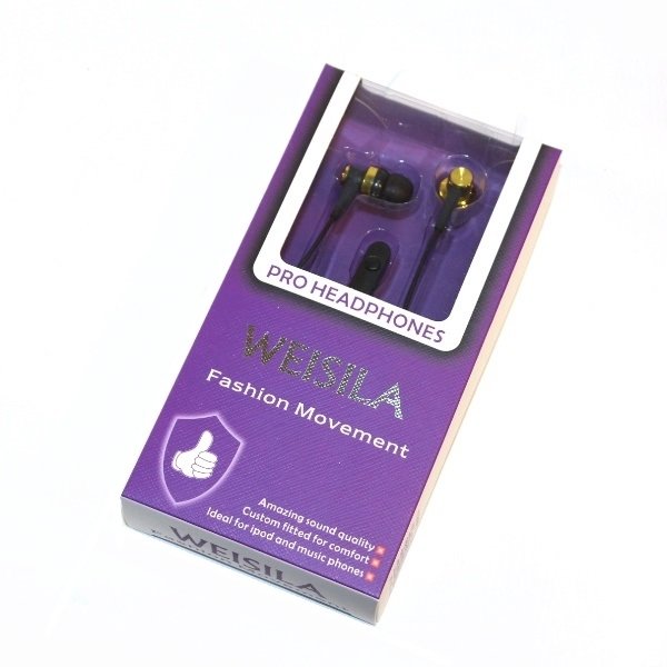 Гарнитура MP3 Weisila W-803 с кнопкой ответа золото