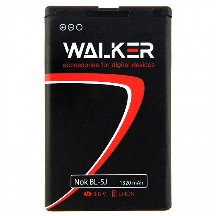 АКБ WALKER Nokia BL-5J 5230/5800/5235 1320mAh
