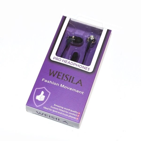 Гарнитура MP3 Weisila W-803 с кнопкой ответа серебро
