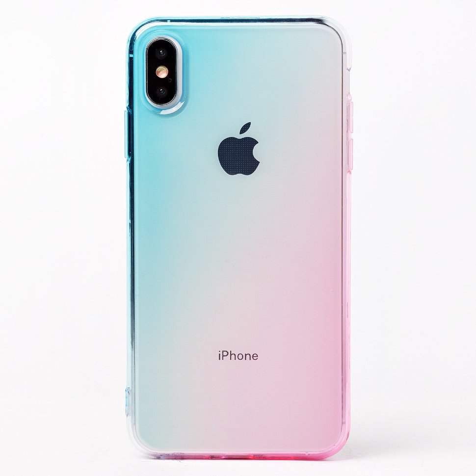 Накладка SC169 iPhone XS Max (blue/pink)