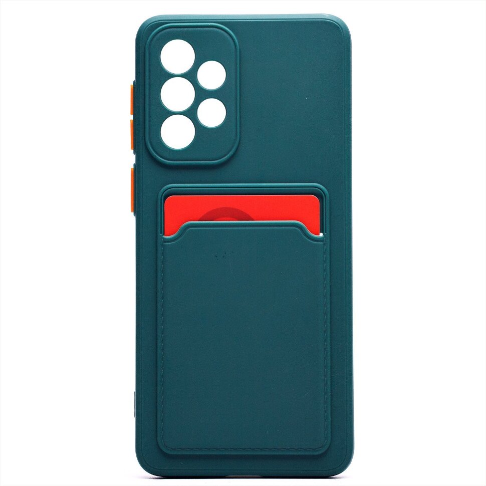 Накладка SC315 Samsung A336 Galaxy A33 с визитницей (dark green)