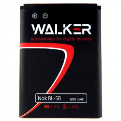 АКБ WALKER Nokia BL-5B 3220/5140/5200/6120 890mAh