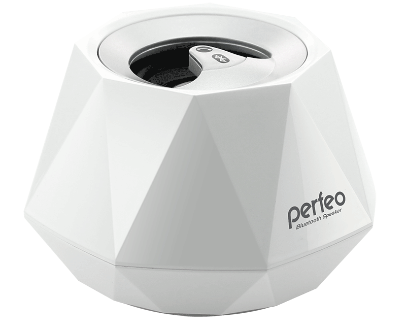 Колонка Bluetooth Perfeo DIAMOND с поддержкой HANDS FREE белая