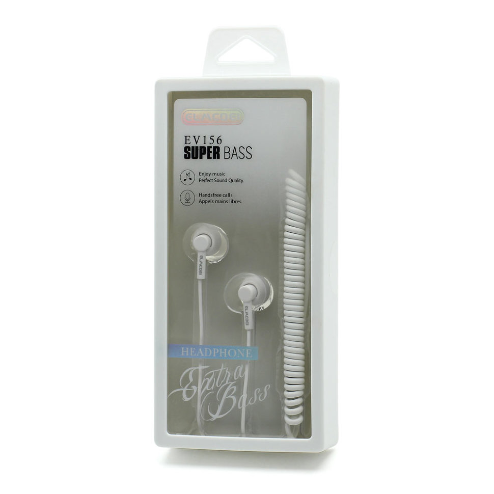 Гарнитура MP3 Elmcoei EV-156 с кнопкой ответа белая