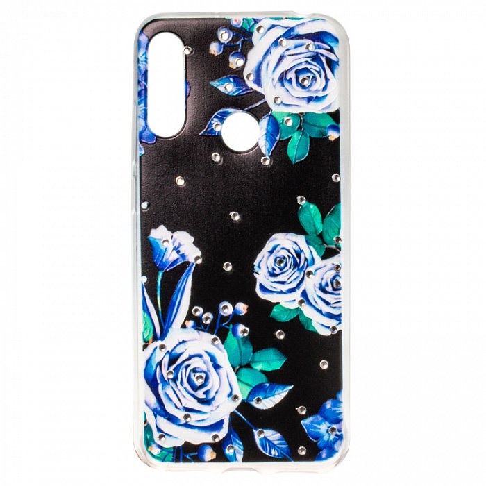 Накладка Phopart Samsung A505 Galaxy A50 со стразами Цветы №6031