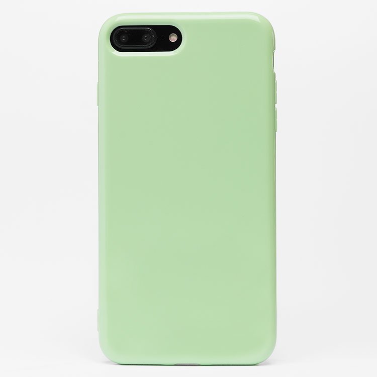 Накладка SC158 iPhone 7 Plus/8 Plus Глянец светло-зеленая