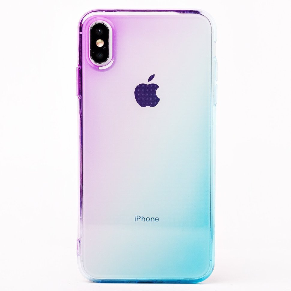 Накладка SC169 iPhone XS Max (violet/blue)