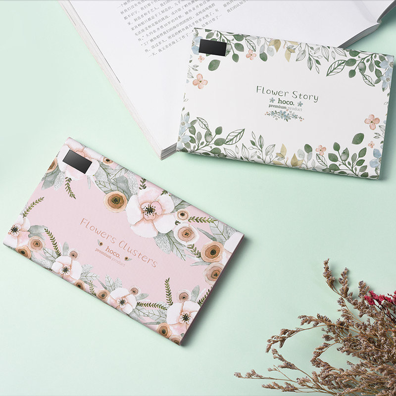 Внешнее ЗУ Power Bank HOCO B33 Flower story 20000mAh белое