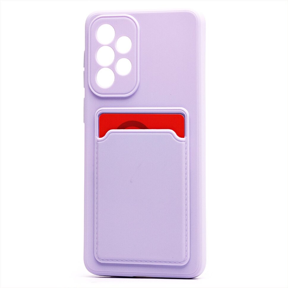 Накладка SC315 Samsung A336 Galaxy A33 с визитницей (light violet)